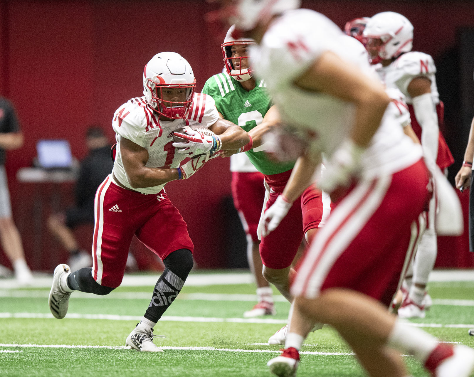 NU football practice, 8.7